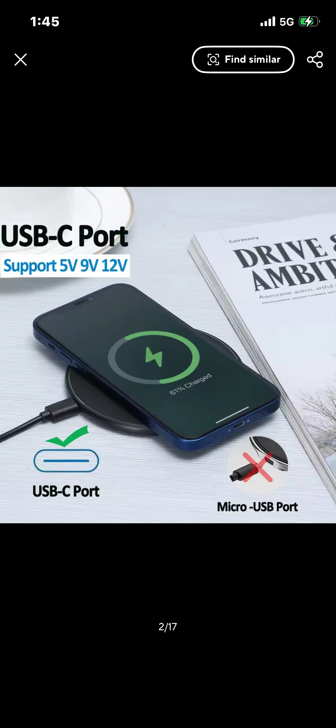 100w wireless charging port
