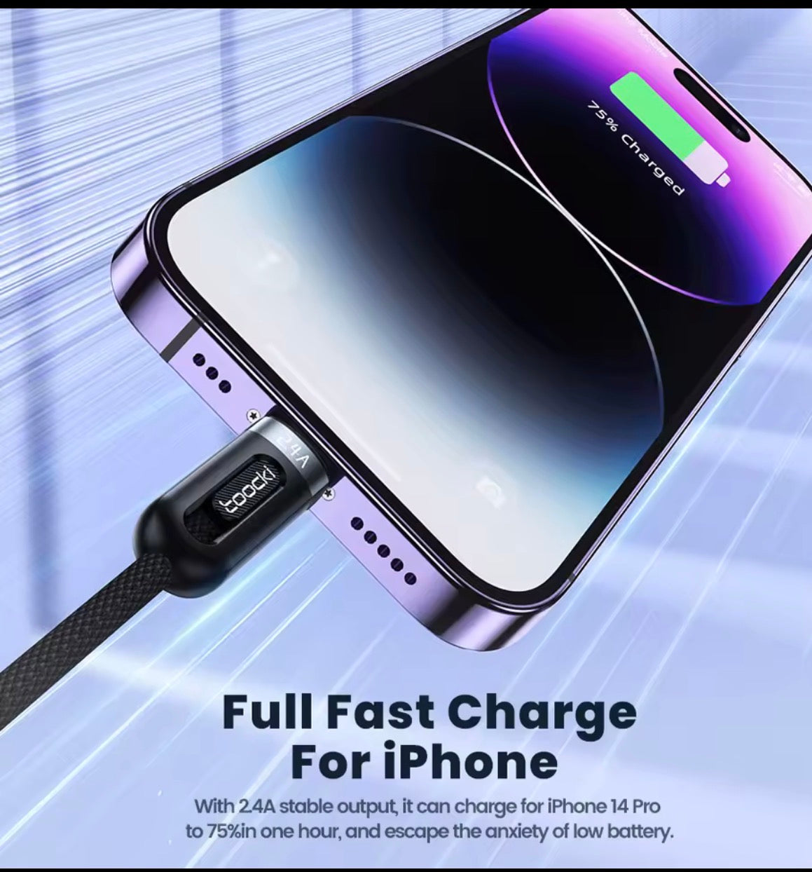 Smart Multi-Charging Cable – USB-C, Lightning & Micro-USB (Fast Charge + Data)
